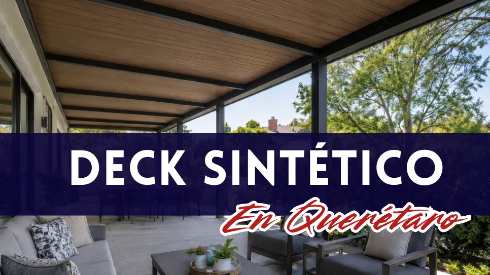 techo de pérgola con madera sintética en Querétaro